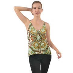 Multicolored Modern Collage Print Chiffon Cami