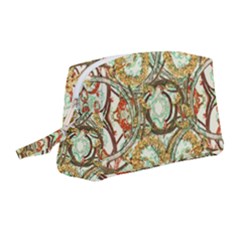 Multicolored Modern Collage Print Wristlet Pouch Bag (medium)