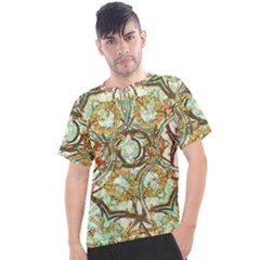 Multicolored Modern Collage Print Men s Sport Top