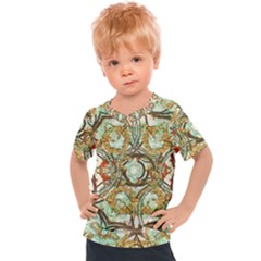 Multicolored Modern Collage Print Kids  Sports Tee