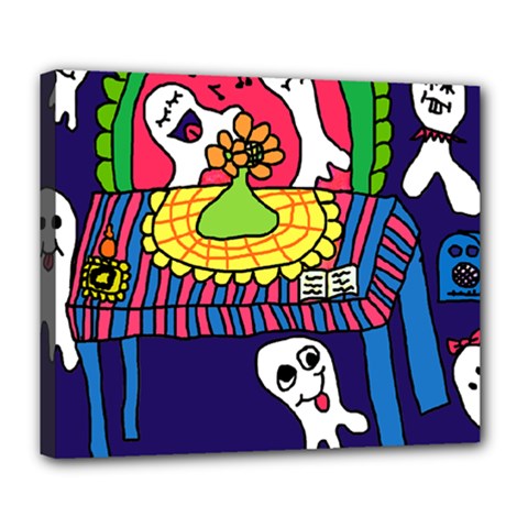 Circus Ghosts Digital Deluxe Canvas 24  X 20  (stretched) by snowwhitegirl