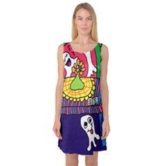 Circus Ghosts Digital Sleeveless Satin Nightdress by snowwhitegirl