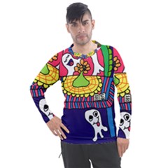 Circus Ghosts Digital Men s Pique Long Sleeve Tee