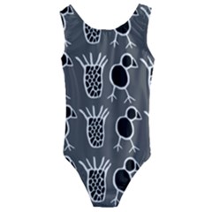 Njhb Vectorized Kids  Cut-out Back One Piece Swimsuit