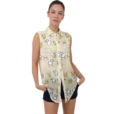 Bnnbnb Sleeveless Chiffon Button Shirt by CHPALTD