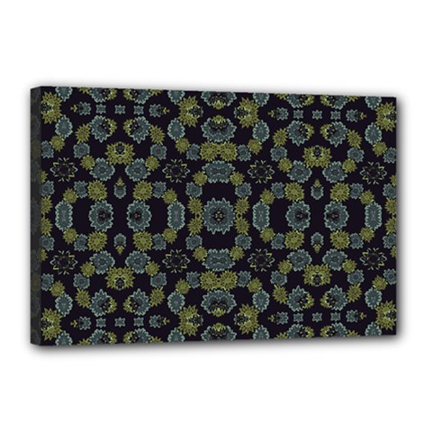 Modern Ornate Stylized Motif Print Canvas 18  X 12  (stretched)