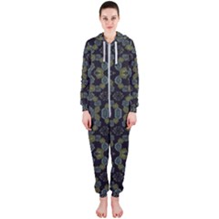 Modern Ornate Stylized Motif Print Hooded Jumpsuit (ladies)  by dflcprintsclothing