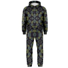 Modern Ornate Stylized Motif Print Hooded Jumpsuit (men)  by dflcprintsclothing