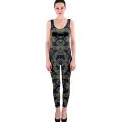 Modern Ornate Stylized Motif Print One Piece Catsuit by dflcprintsclothing