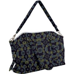 Modern Ornate Stylized Motif Print Canvas Crossbody Bag by dflcprintsclothing