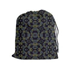 Modern Ornate Stylized Motif Print Drawstring Pouch (xl) by dflcprintsclothing