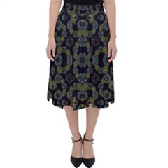 Modern Ornate Stylized Motif Print Classic Midi Skirt by dflcprintsclothing