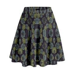 Modern Ornate Stylized Motif Print High Waist Skirt by dflcprintsclothing