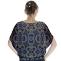 Modern Ornate Stylized Motif Print Batwing Chiffon Blouse View2