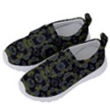 Modern Ornate Stylized Motif Print Kids  Velcro No Lace Shoes View2