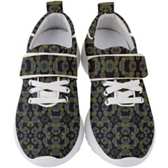 Modern Ornate Stylized Motif Print Kids  Velcro Strap Shoes by dflcprintsclothing