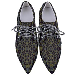 Modern Ornate Stylized Motif Print Pointed Oxford Shoes by dflcprintsclothing