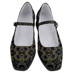 Modern Ornate Stylized Motif Print Women s Mary Jane Shoes by dflcprintsclothing