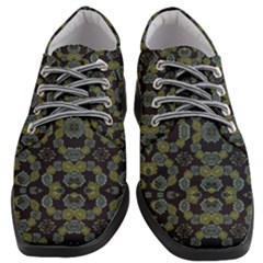 Modern Ornate Stylized Motif Print Women Heeled Oxford Shoes by dflcprintsclothing