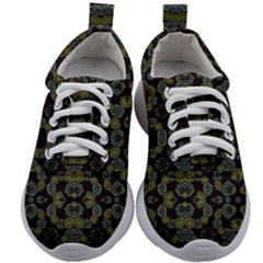 Modern Ornate Stylized Motif Print Kids Athletic Shoes