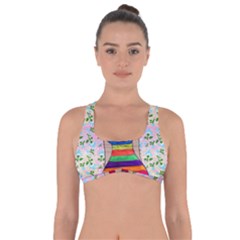 Tan Swimmer Flowerwall Got No Strings Sports Bra by snowwhitegirl