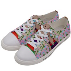 Tan Swimmer Flowerwall Women s Low Top Canvas Sneakers by snowwhitegirl