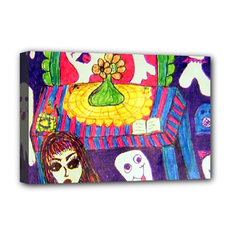 Circus Ghosts Deluxe Canvas 18  X 12  (stretched) by snowwhitegirl