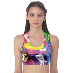 Circus Ghosts Sports Bra by snowwhitegirl