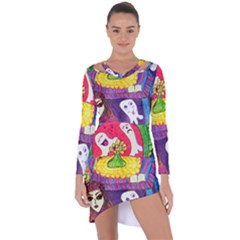 Circus Ghosts Asymmetric Cut-out Shift Dress by snowwhitegirl