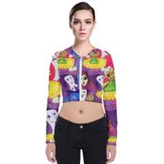 Circus Ghosts Long Sleeve Zip Up Bomber Jacket by snowwhitegirl