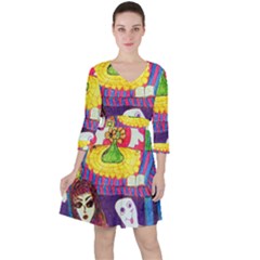 Circus Ghosts Ruffle Dress by snowwhitegirl