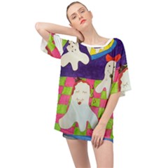 Circus Ghosts Sing Oversized Chiffon Top by snowwhitegirl