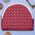 Headphones Girl Red Horseshoe Style Canvas Pouch View1