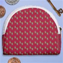 Headphones Girl Red Horseshoe Style Canvas Pouch View2