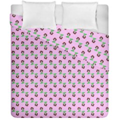 Headphones Girl Pink Duvet Cover Double Side (california King Size) by snowwhitegirl