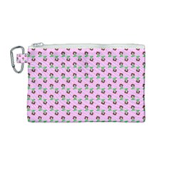 Headphones Girl Pink Canvas Cosmetic Bag (medium) by snowwhitegirl