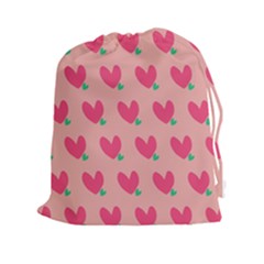 Hearts Drawstring Pouch (2xl) by tousmignonne25