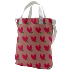 Hearts Canvas Messenger Bag