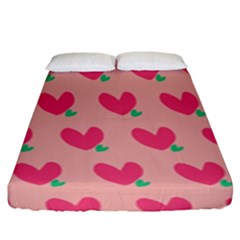 Hearts Fitted Sheet (king Size)