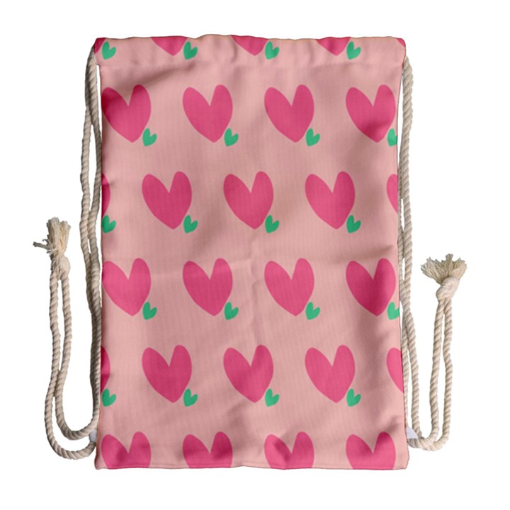 Hearts Drawstring Bag (Large)