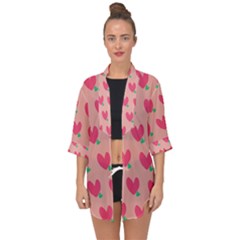 Hearts Open Front Chiffon Kimono by tousmignonne25