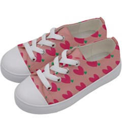 Hearts Kids  Low Top Canvas Sneakers by tousmignonne25