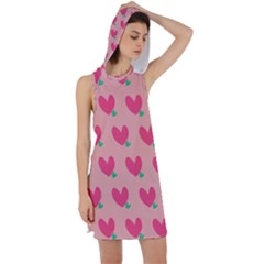 Hearts Racer Back Hoodie Dress