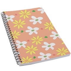 Beige Flowers W No Red Flower 5 5  X 8 5  Notebook by tousmignonne25