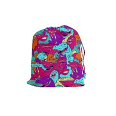 Dinos Drawstring Pouch (medium) by Sobalvarro