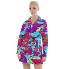 Dinos Women s Long Sleeve Casual Dress by Sobalvarro