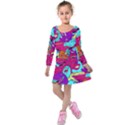 Dinos Kids  Long Sleeve Velvet Dress View1