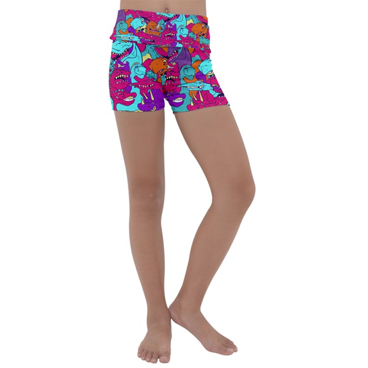 Dinos Kids  Lightweight Velour Yoga Shorts