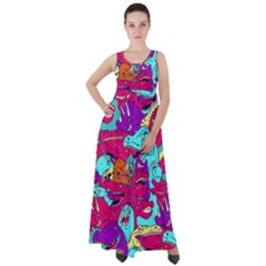 Dinos Empire Waist Velour Maxi Dress