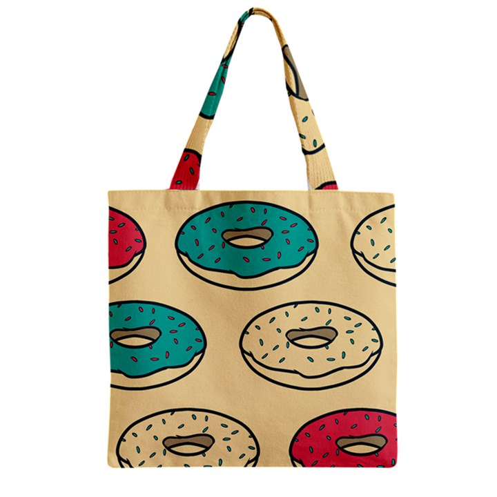 Donuts Zipper Grocery Tote Bag